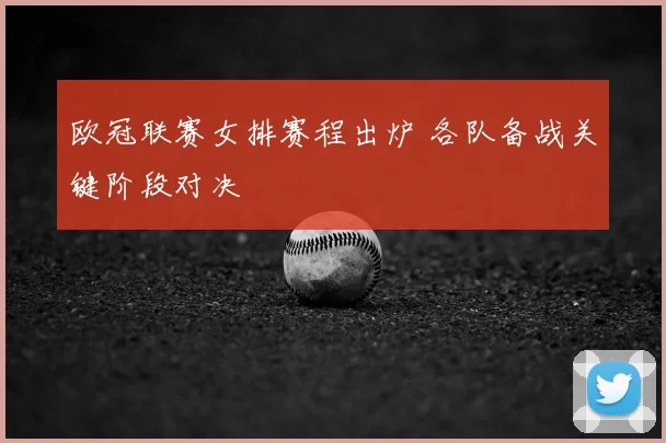 欧冠联赛女排赛程出炉 各队备战关键阶段对决